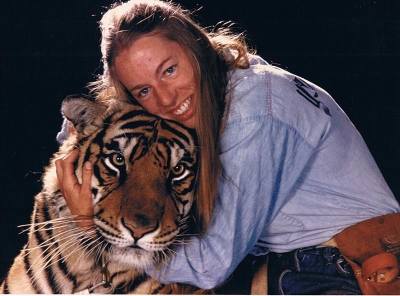 Anne and her tiger Sultan