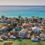 Caribean island from birds eye view